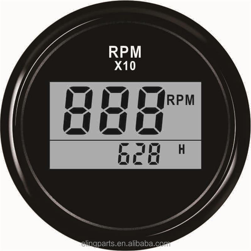 ELING водонепроницаемый 52 мм цифровой датчик RPM Тахометр с счетчиком времени 9990 об/мин с подсветкой