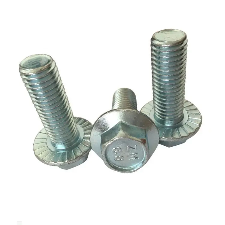 DIN 6921 10mm bolts Grade 8.8 Zinc Coated Stainless Steel serrated flange bolt iso4162/ din6921/en1665 Hex Flange Screws