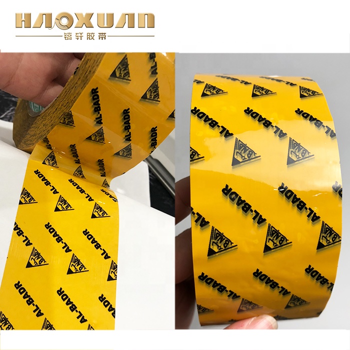Прозрачная упаковочная лента с логотипом на заказ, клейкая лента для bopp-ленты
