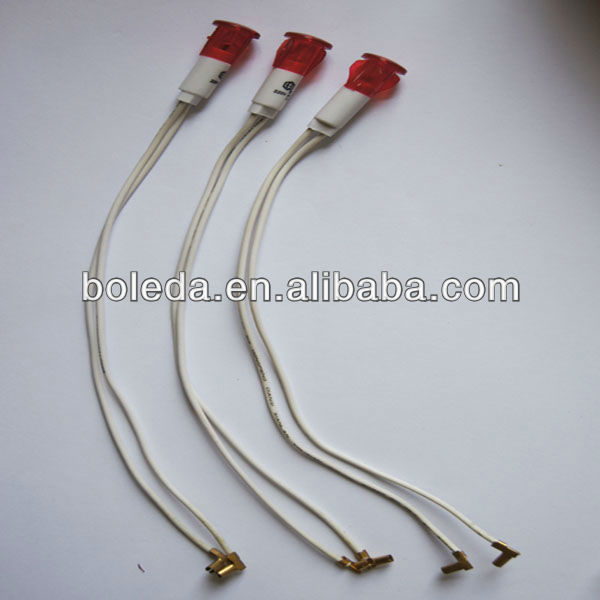 Neon Indicator light 5 with PVC wire and terminal