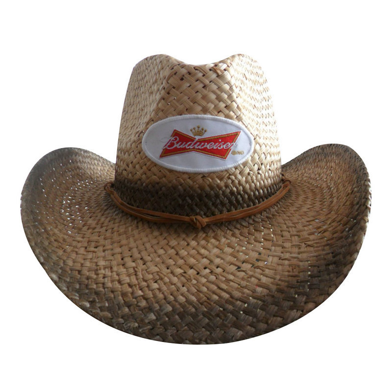 natural straw cowboy hat Langya straw hat suitable for beer company promotion