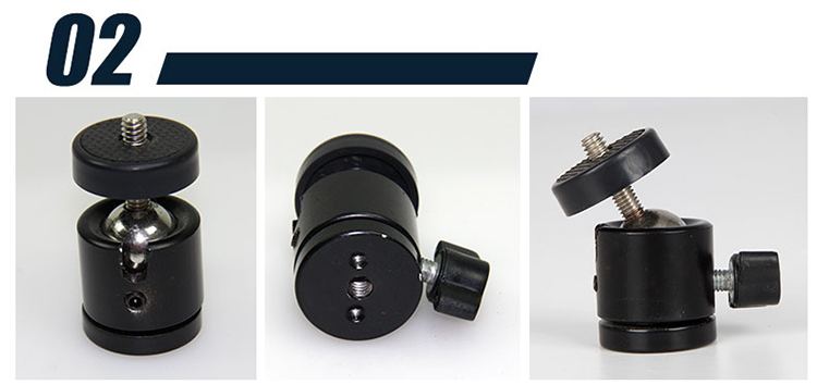 Durable using 5.5cm 1/4" mini mount tripod ball head