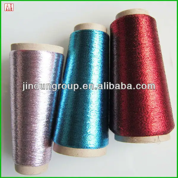 Graceful lustrous color mettalic yarn for weaving