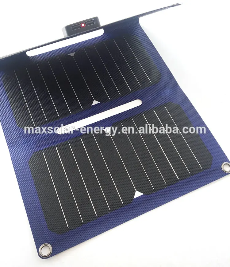 21W Sunpower cell Blue Folding Solar charger portable battery solar energy