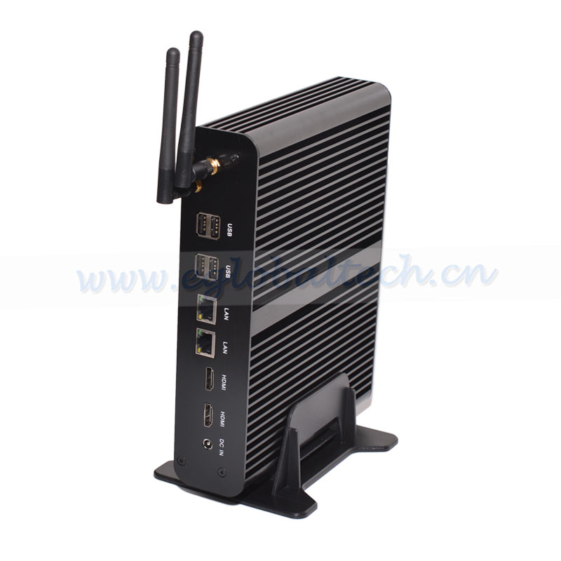 Мини-ПК Eglobal игровой без вентилятора, Windows 10, Intel Core i7 5500U, HD 4400, Wi-Fi 300 м, 12 В
