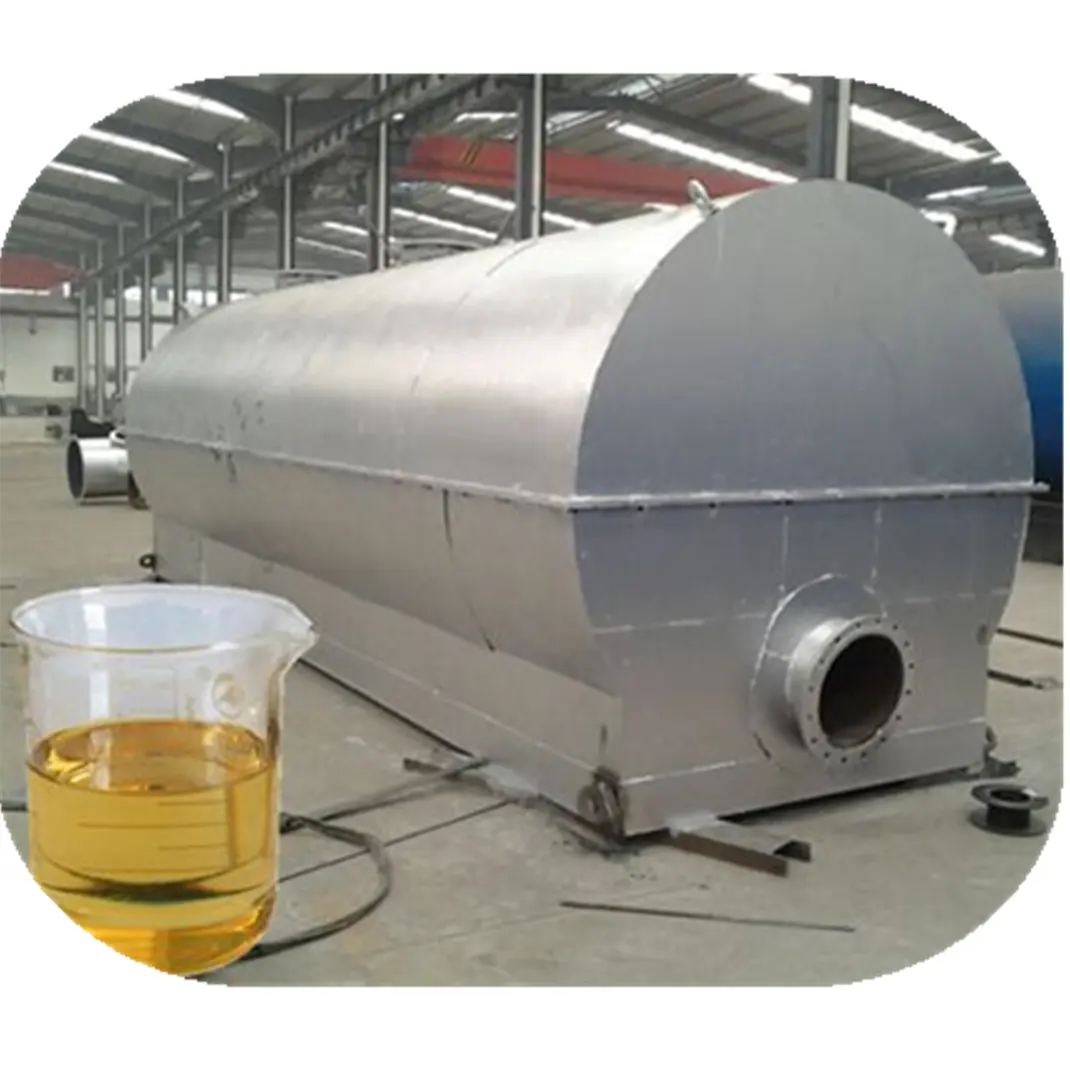Pyrolysis Automatic Machine Refining Pyrolysis Oil Black Plastic Oil Distillation To Gold Color Diesel/Gasoline Plant