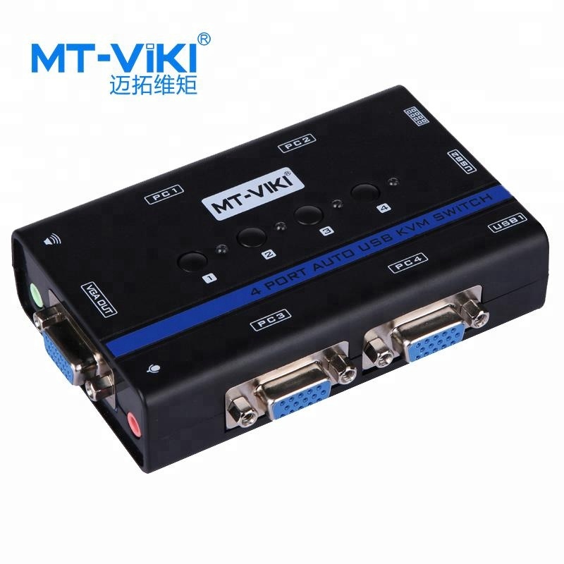 4X1 4 порта Авто Vga Usb Kvm переключатель с пультом дистанционного управления