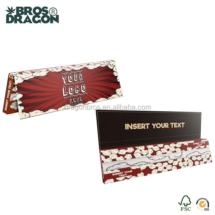rolling paper smoking custom your own brand arabic gum king size pure hemp paper