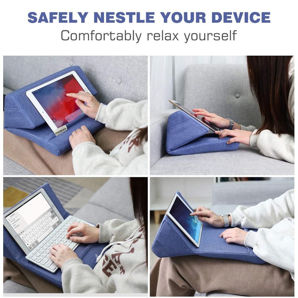 MoKo Universal Phone and Tablet Stands Pillow Holder Multi-Angle Soft Pillow Lap Stand for iPad tablet