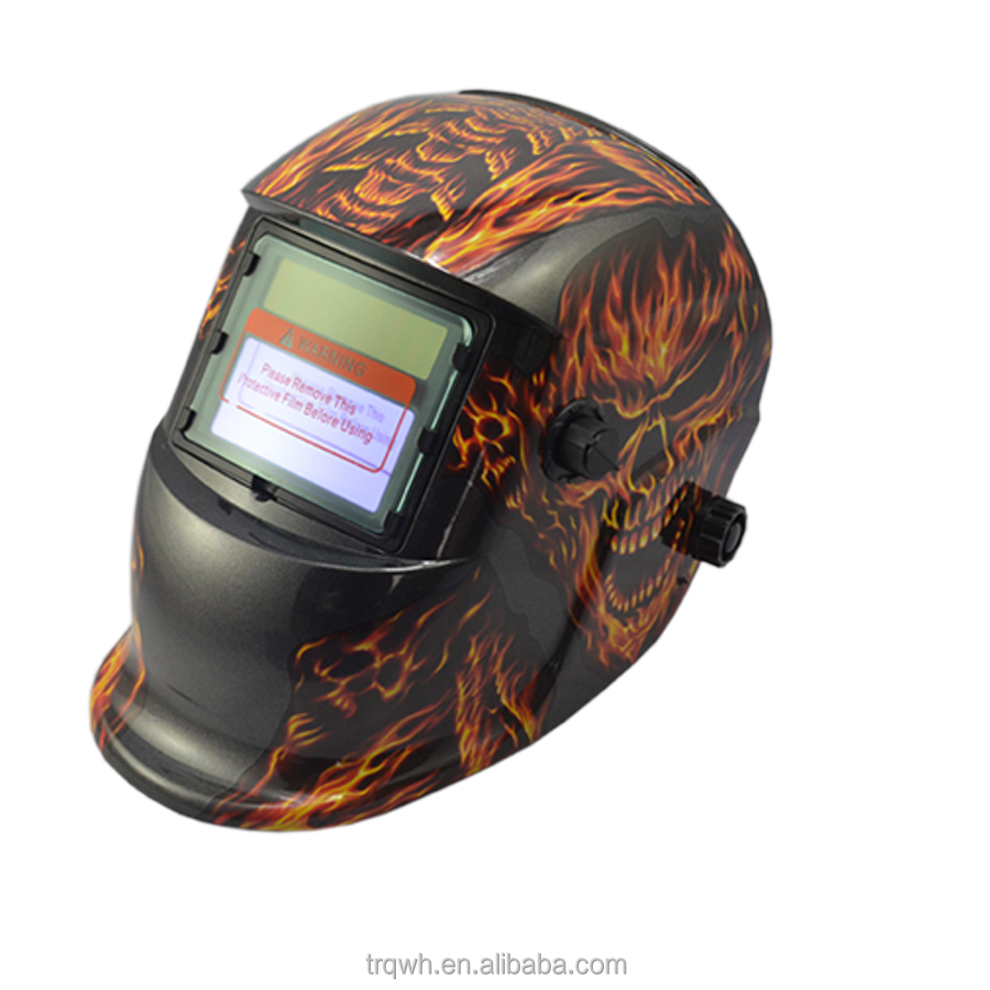 Сварочная маска TRQ Fire skull на солнечной энергии, маска для сварки лица, уличная одежда, новый дизайн