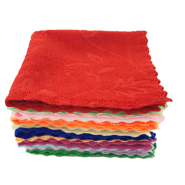 multicolor 100% polyester microfiber small towel 20x20