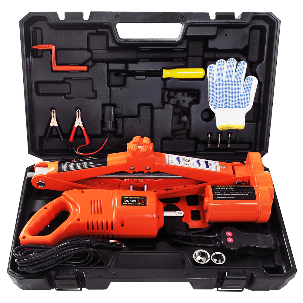 Best продажи автомобиля Портативный Двигатель стоит 5 т 45 см scissor jack & Электрический гаечные ключи костюм для продажи