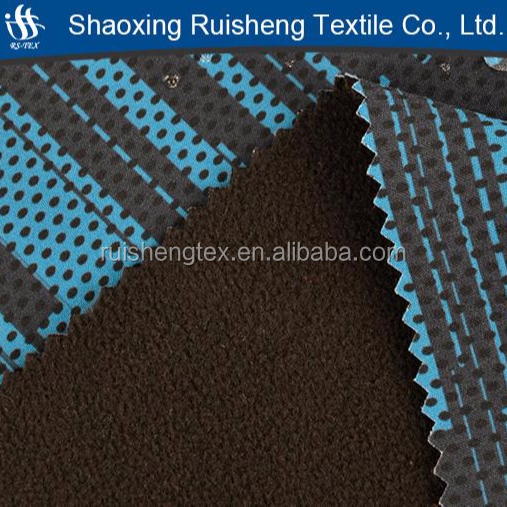 stretch fabric bonded TPU film bonded polar fleece with printing softshell
