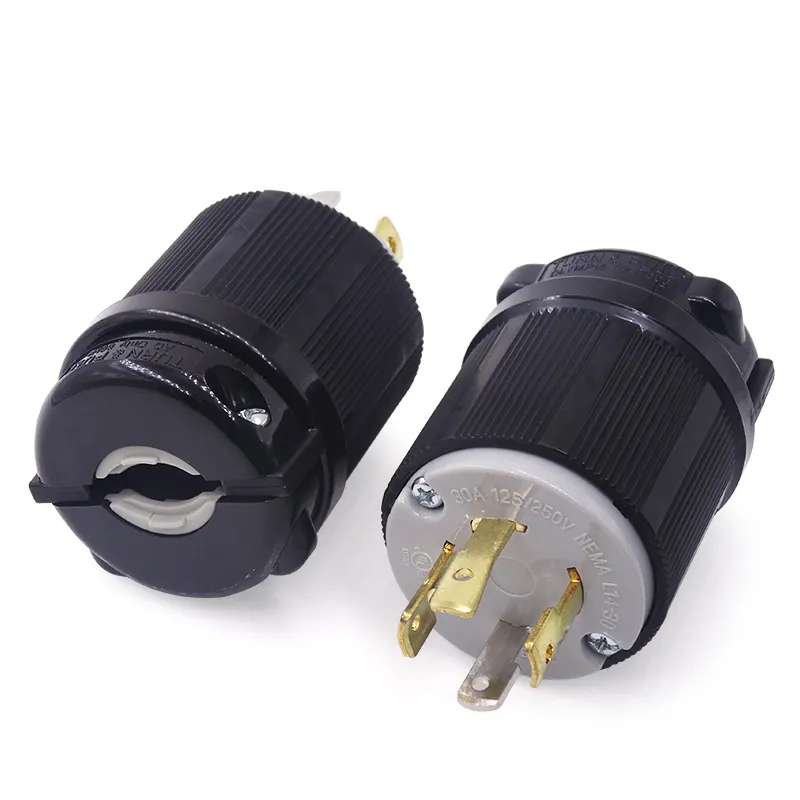 (Goods in Stock) NEMA L14-30P Generator Plug, 30 Amp 4-Prong Industrial Grade Locking Male Plug