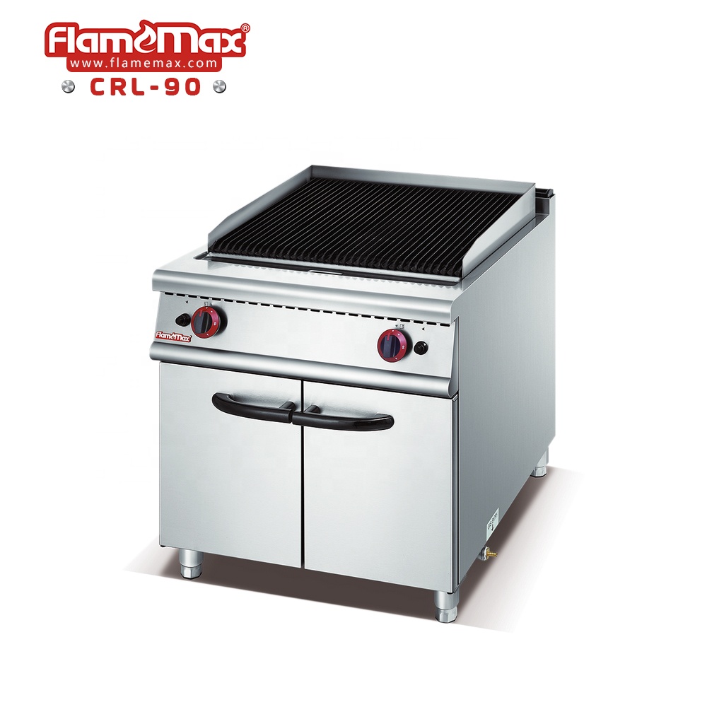 CRL-90 freestanding gas lava rock grill with cabinet