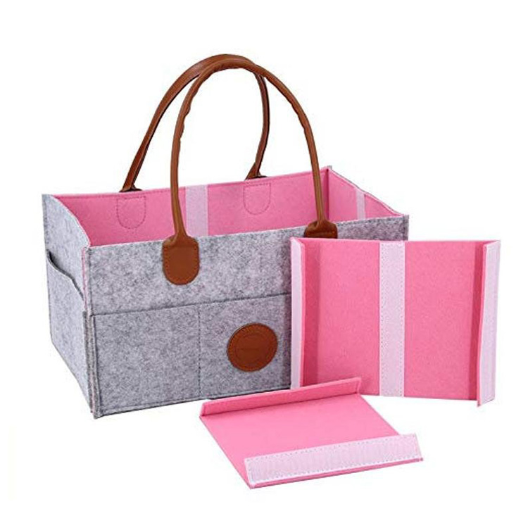 Manufacturers supply felt diaper storage bags foldable maternal and child supplies travel felt storage bags