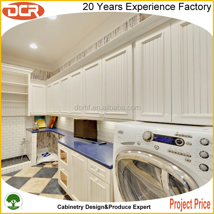American High End Cherry Maple Solid Wood Shaker Laundry Cabinet