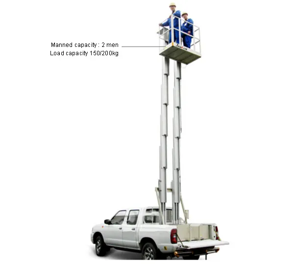 2017 Hot sale Economic Truck mounted aerial work platform with mast