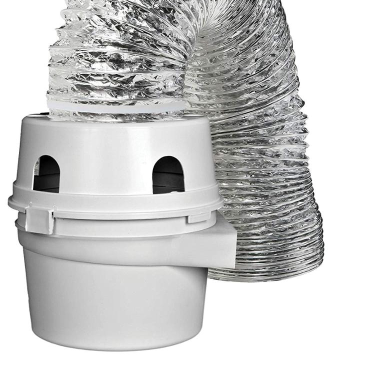 Крытый сушилка Vent комплект с 4-дюймовым 5 футов Proflex канал, белый