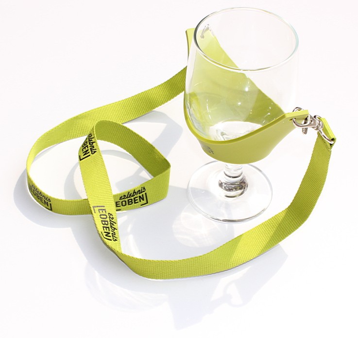 Hand free silicone wine glass holder