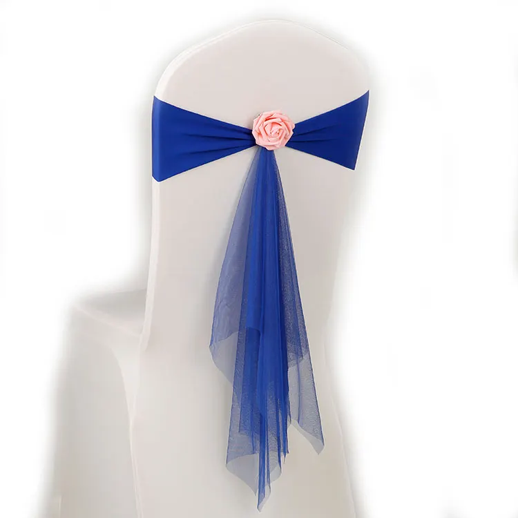 Wholesale Weddings Organza Chair Sashes Flower Bow Cover DIY Chairs Decorations