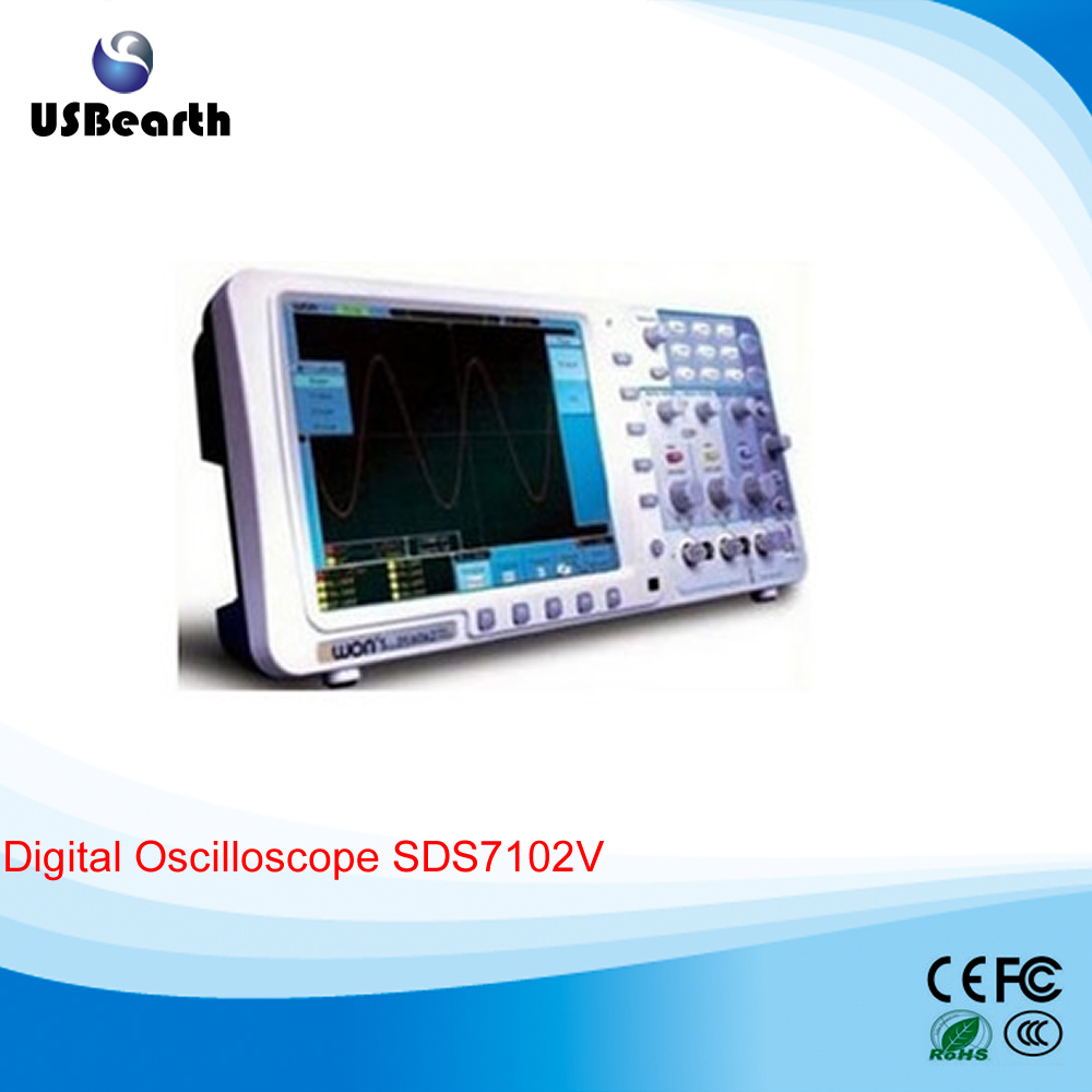 OWON 100 мгц цифровой осциллограф SDS7102V 1 г/локон большой 8 "жк-дисплей с выходом VGA