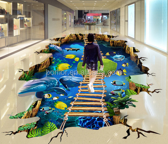 Surfloor 3d vinyl liquid kids flooring, kids playground pvc flooring