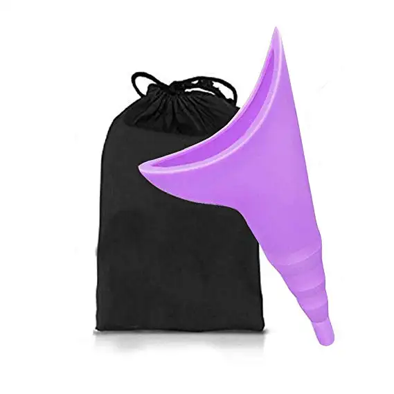 Travel Female Urine Device Lady Urinal Funnel Soft Silicone Plastic Standing Urinal
