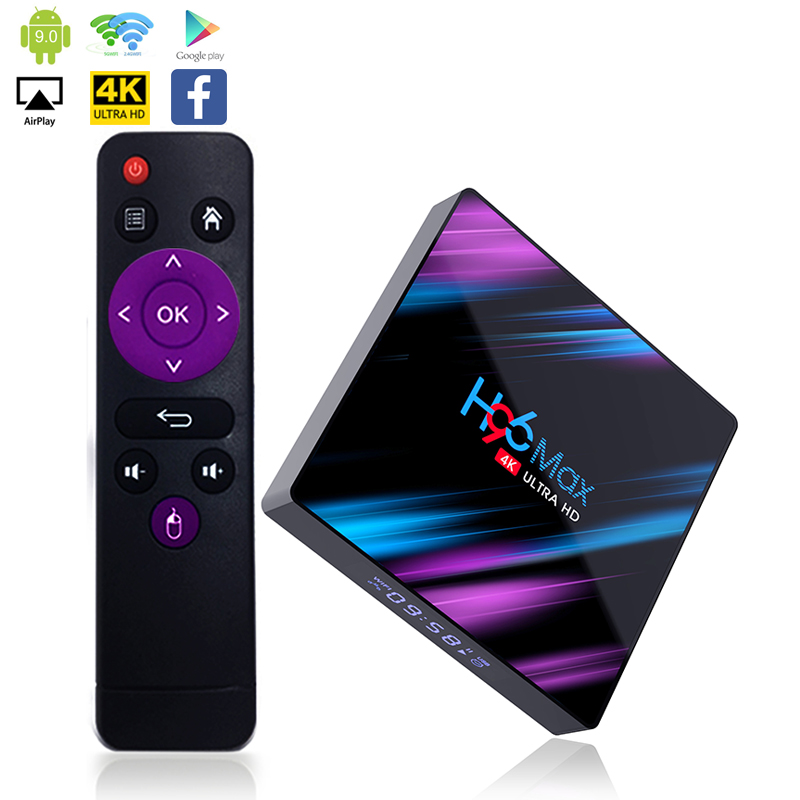 2019 новейшая android tv приставка H96 MAX RK3318 android tv приставка 4k Android 9,0 tv приставка Четырехъядерный 4k H96max