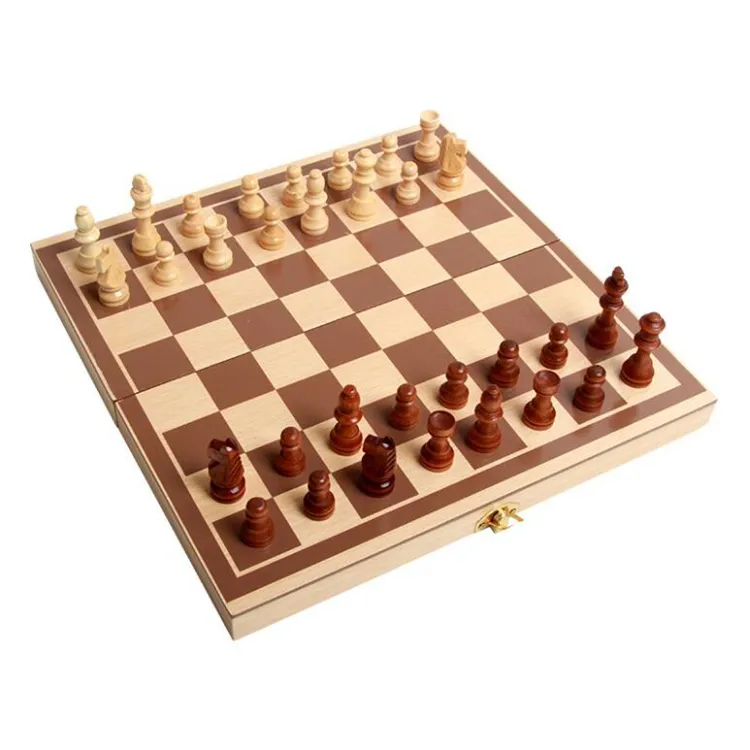 Factory wholesale 3 in 1 wooden international chess game Wooden Chess Set Chess Games