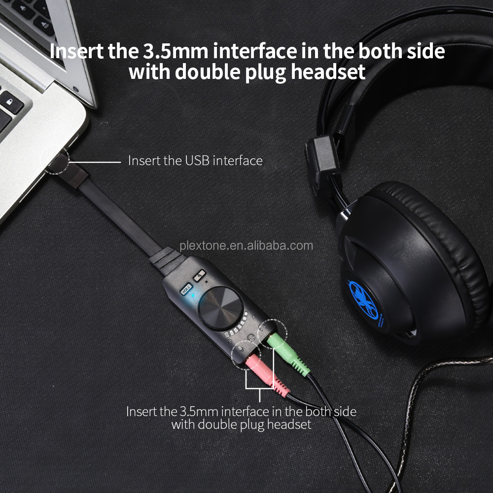 Дешевая Заводская звуковая карта plextone oem USB 7,1