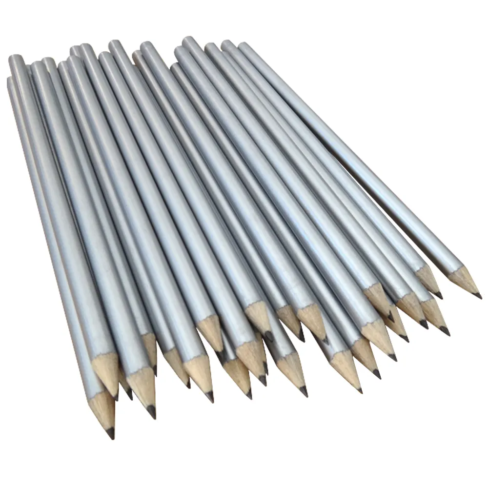Pencil Wooden Cheap Wholesale Pensils Silver Natural Wood Pencils