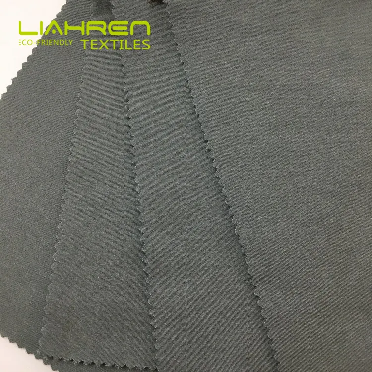 290GSM Plain Dyed ANTI-ODOR Eco-friendly ANTI-UV Garment Knitted Shirt Weft for Hoodie Bamboo French Terry Fabric Cotton Spandex