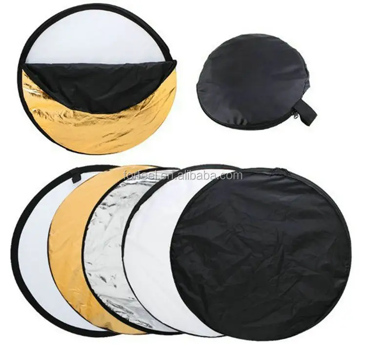 24" 60cm 5 in 1 Portable Collapsible Light Round Photography Reflector for Studio Multi Photo Disc