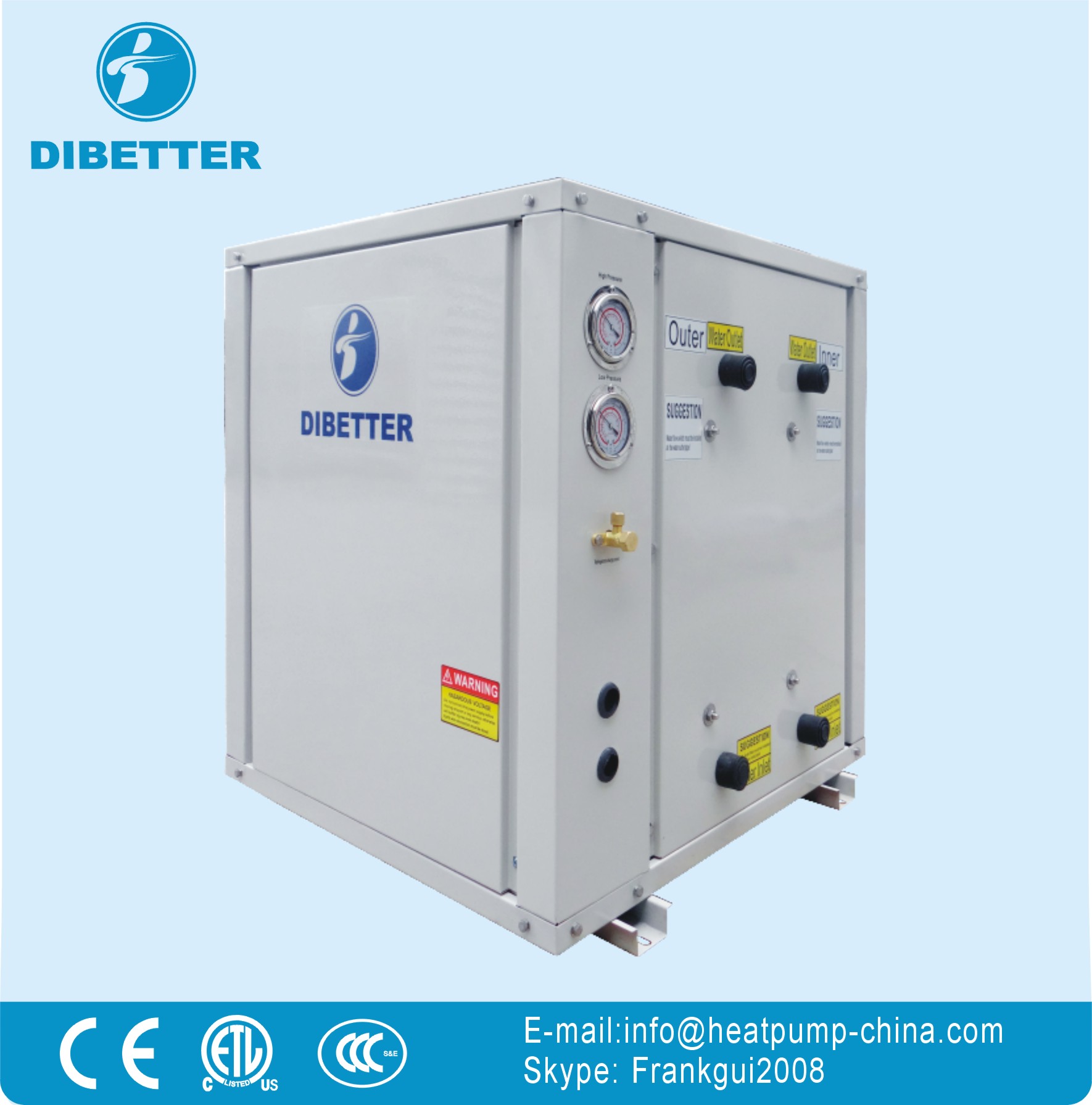18KW air to water Heat pumps Swimming Pool Water Heater Mini EVI Air Source Heat Pump