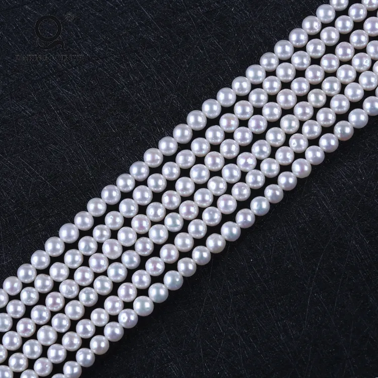 Chinese AAA 5-6mm Loose Aaa White Saltwater Akoya Pearl Beads Strands