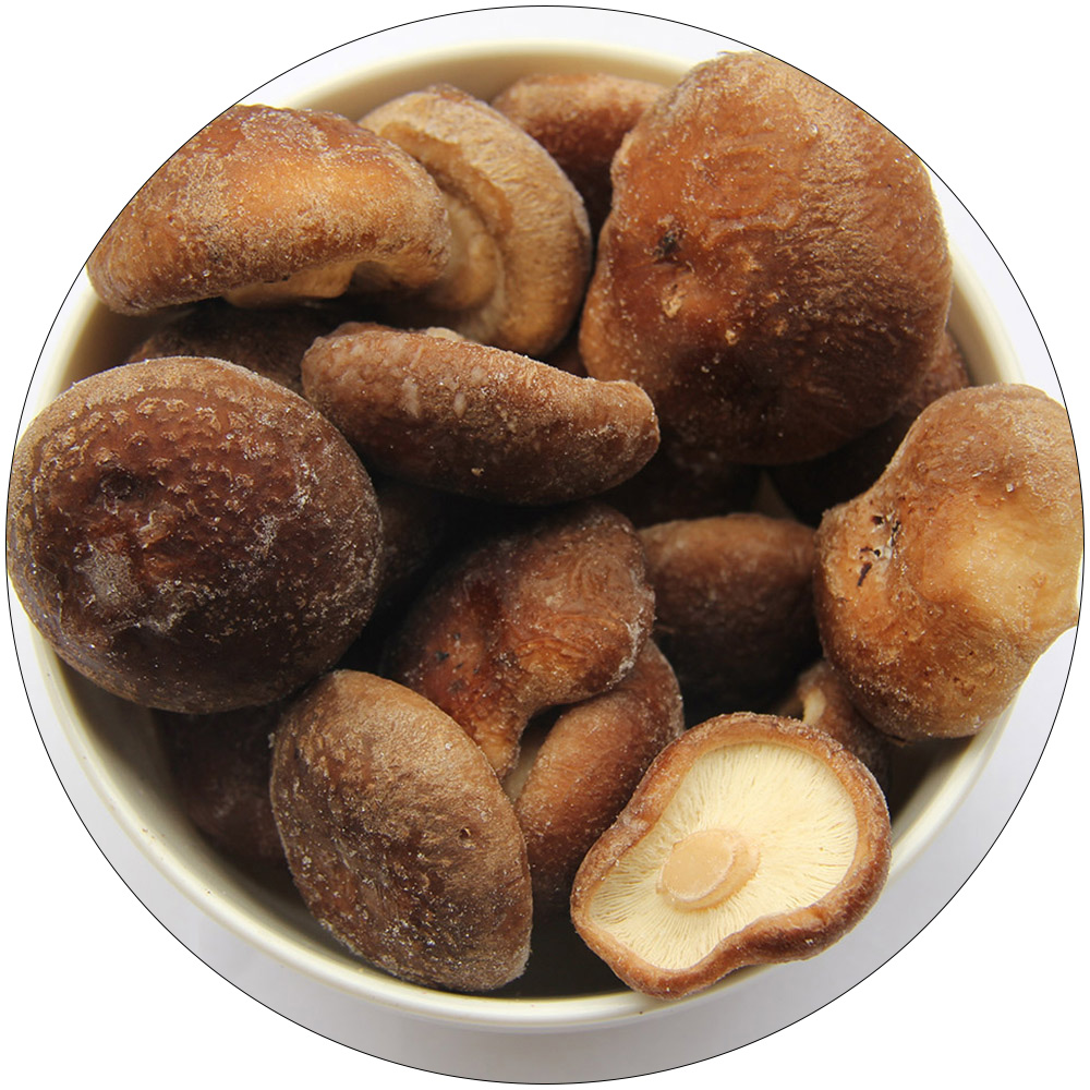Замороженные грибы Shiitake IQF, цельные/ломтики/1/4 кусочков/четверть