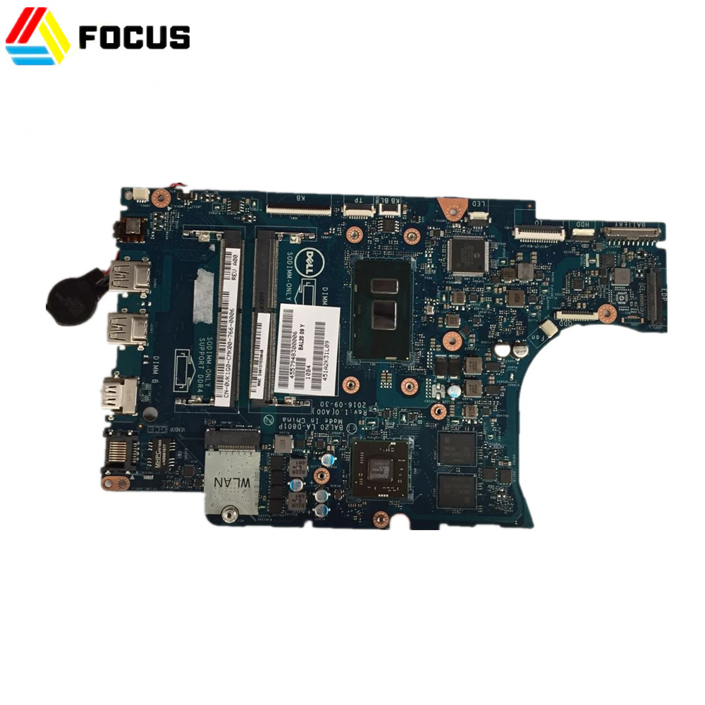 Оригинальный Новый системная плата для Dell Inspiron 5567 5767 материнская плата i5-7200u LP-D801P PN внутренней катушкой, VK1G0