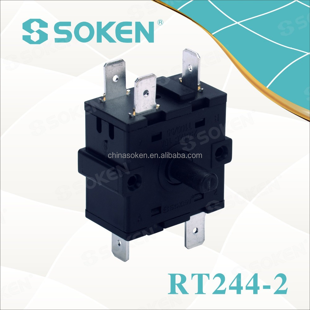 SOKEN 5 позиций плита поворотный переключатель 16a 250v t100 RT244-2