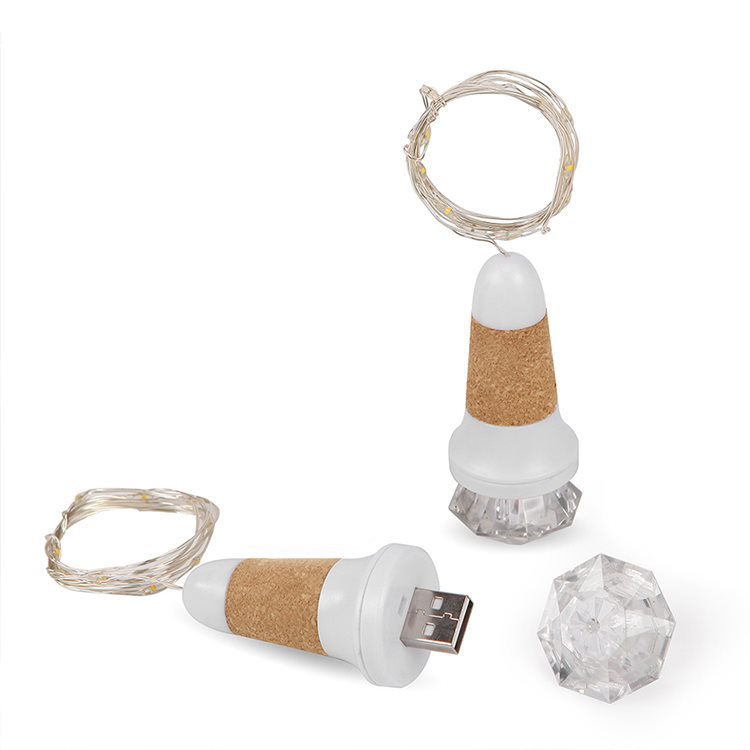 Wine Bottle Cork Lights USB Powered Rechargeable Copper Wire String Starry 15 LED Light DIY,Party Home Decor Christmas