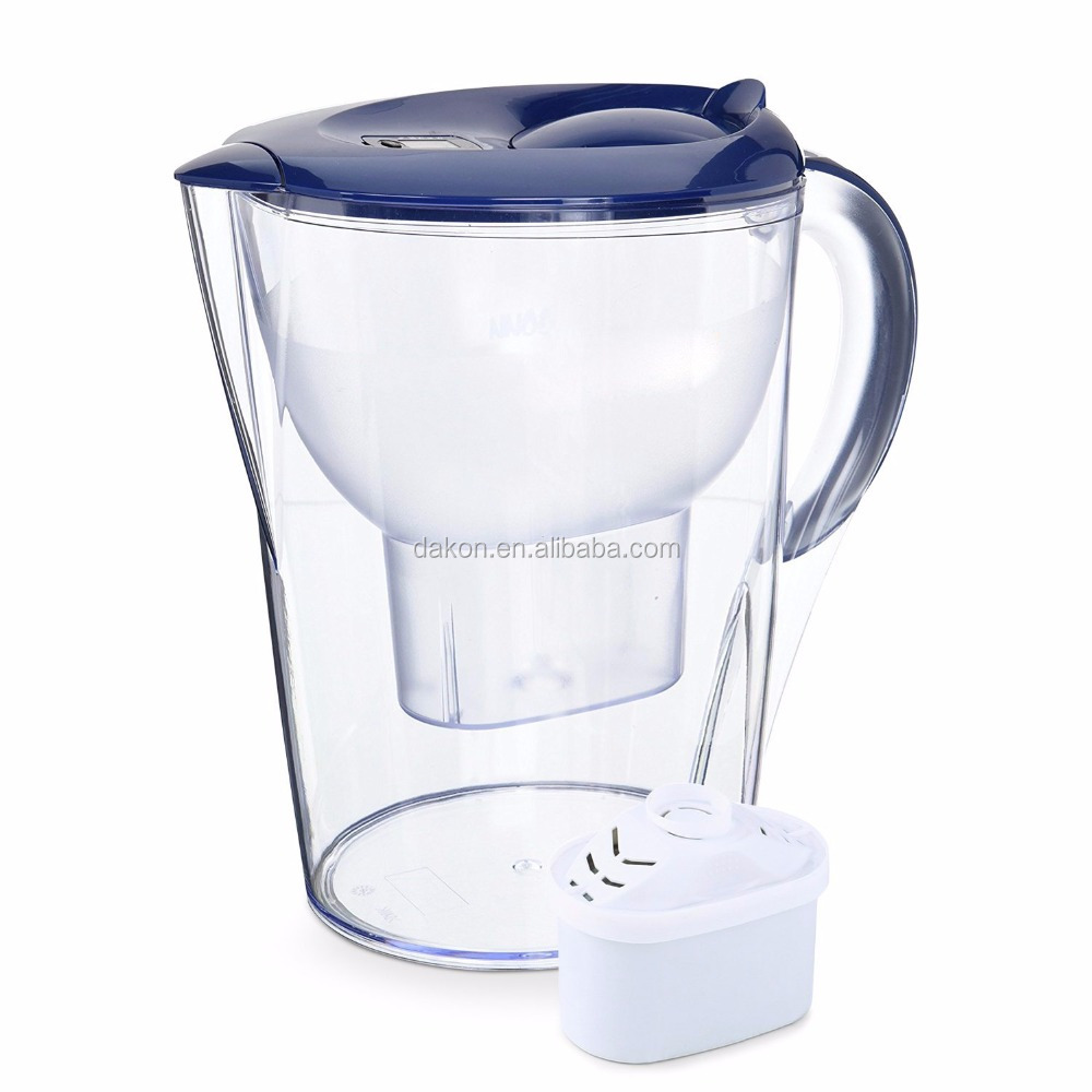 Alkaline Water Pitcher Ionizer-Included Alkaline Water Filter, Multi Stage Filtration System to Purify and Increase PH Level