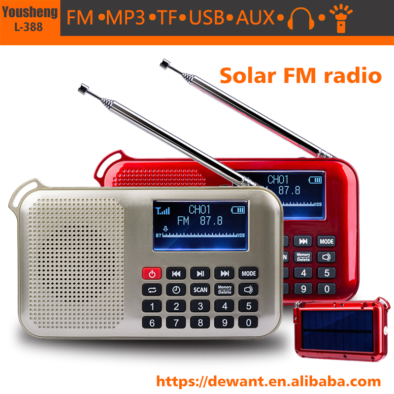 L-388 MP3 музыкальный плеер динамик портативный солнечный радиоприемник FM