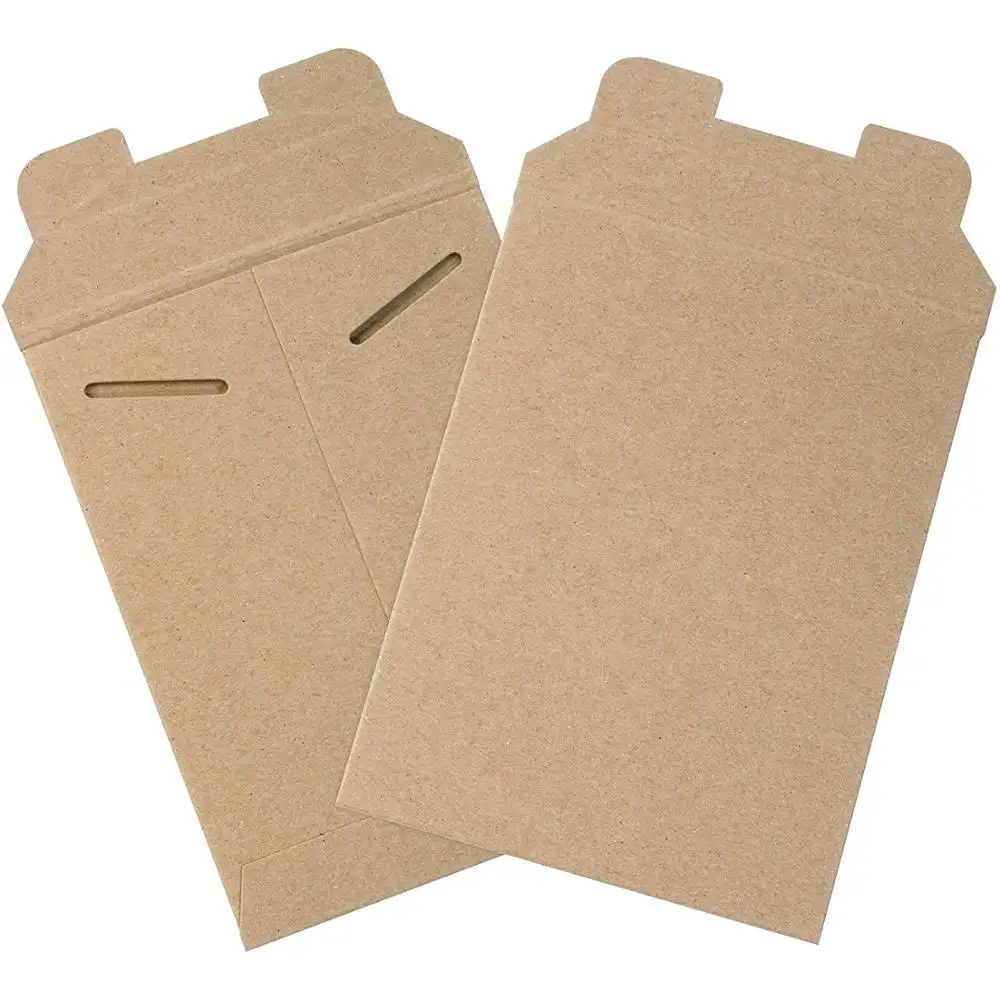 Reusable Rigid Shipping Custom Envelope Stayflats Mailers With Tab Lock Closure Recycled Envelopes