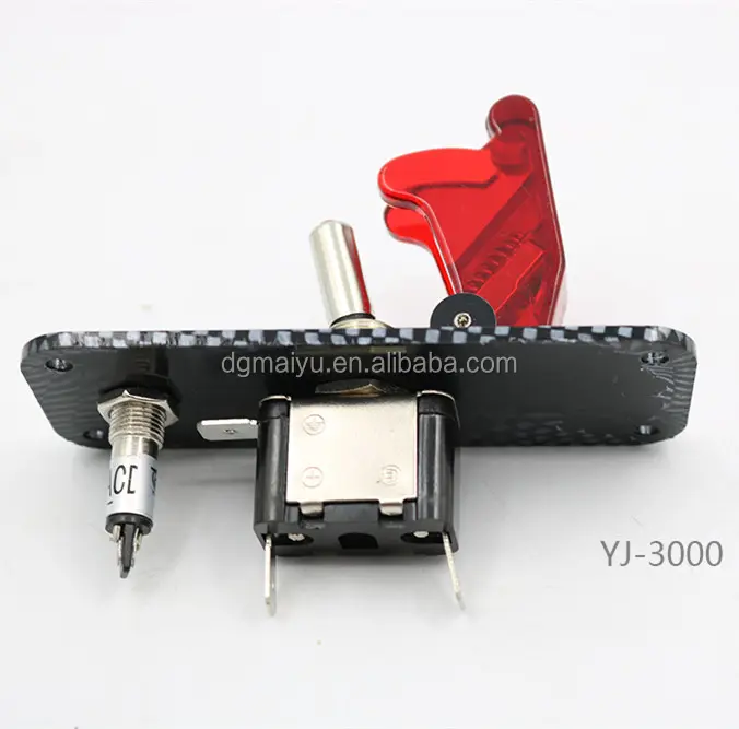 12V Single Toggle Switch Panel Carbon Fiber Switch for Racing Car