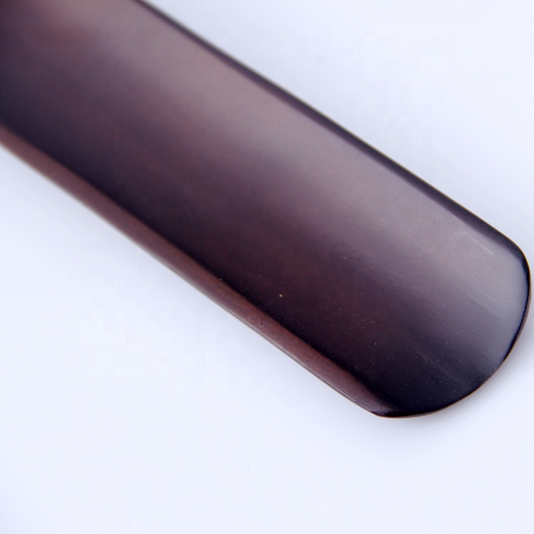 Natural customized logo long shoehorn wood