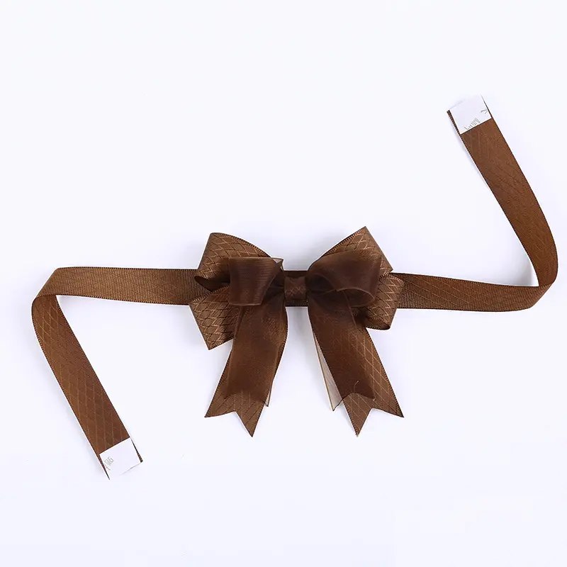 High Quality Pull Elastic Satin Pre-Tied Ribbon Bow For Gift Box Packing