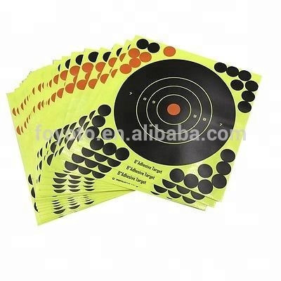 Новый дизайн 2021, тренировочные мишени Splatterburst-8x8 дюймов (5), мишень Bullseye для реактивной стрельбы, мишень для выстрела, ярко-флуоресцентный желтый на удар-игры, игрушки