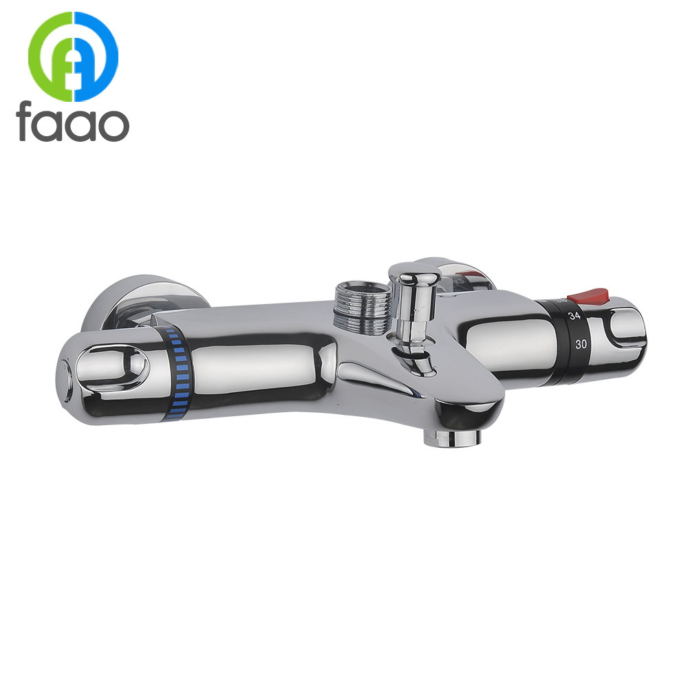 Хромированный медный термометр FAAO для ванной комнаты