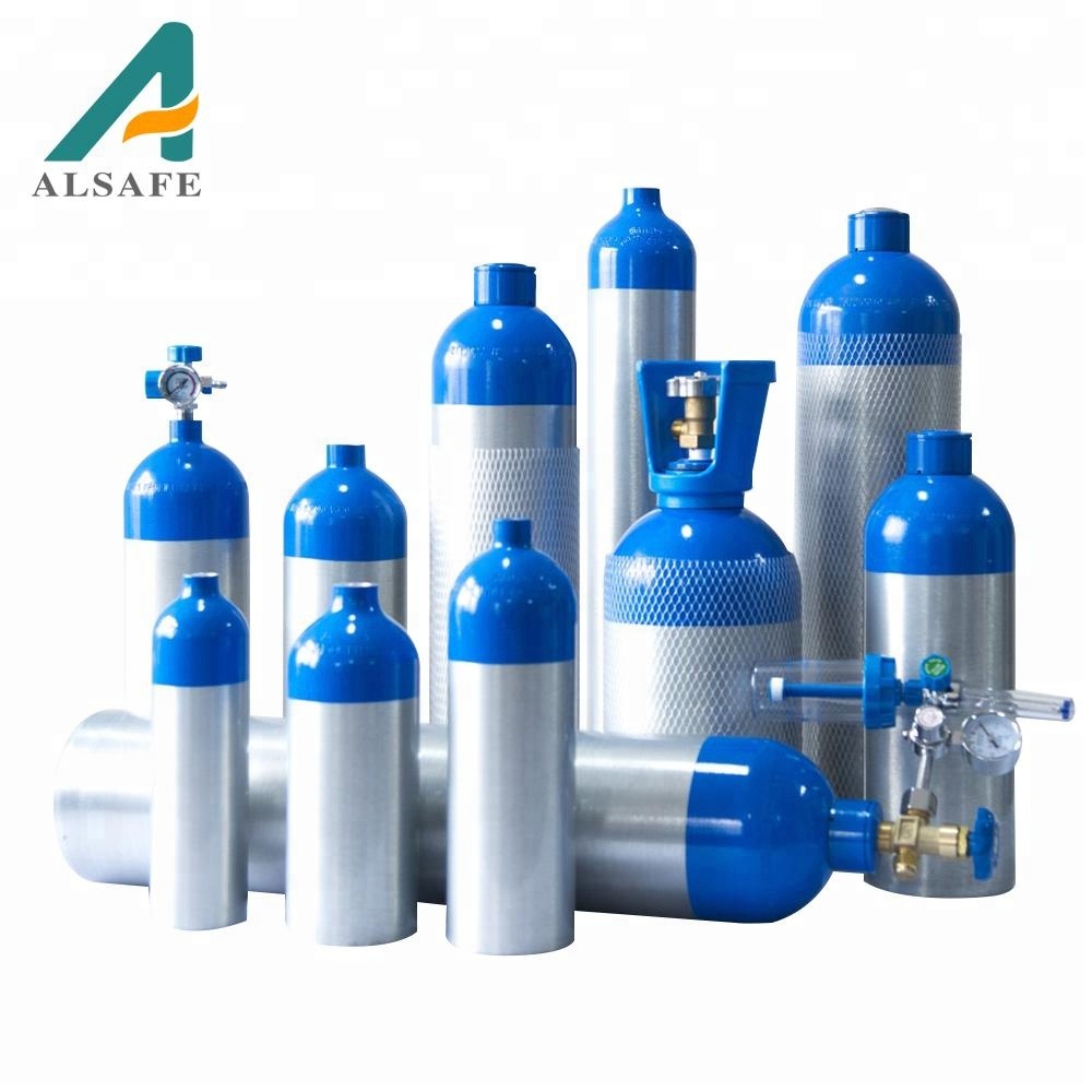 Баллон Alsafe для кислородного газа 10 л, медицинский кислородный Алюминиевый Газовый Баллон 15 МПа