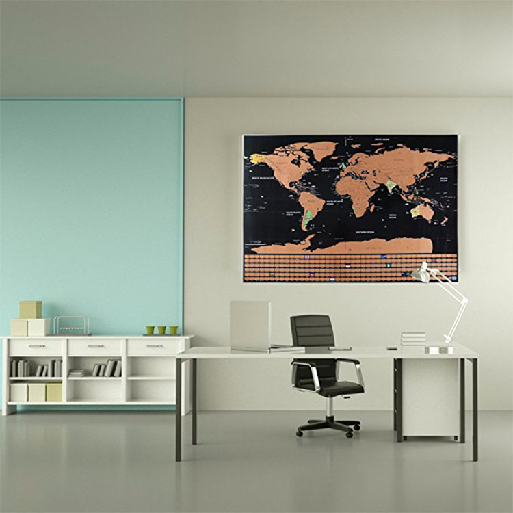 2018 New high quality decoration usa travel world map
